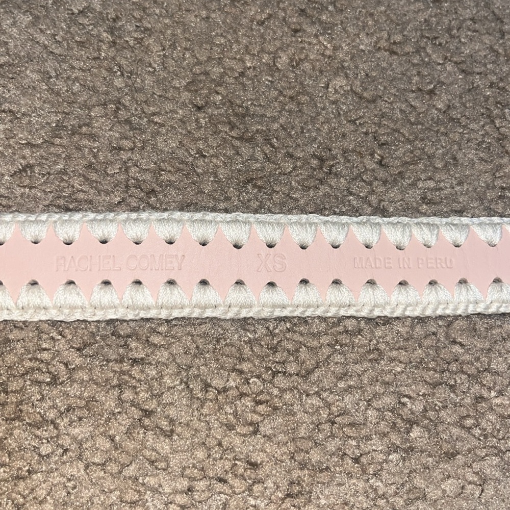Rachel Comey Thin Crochet Estate Belt Leather Silver Blush XS‎ - Picture 10 of 11